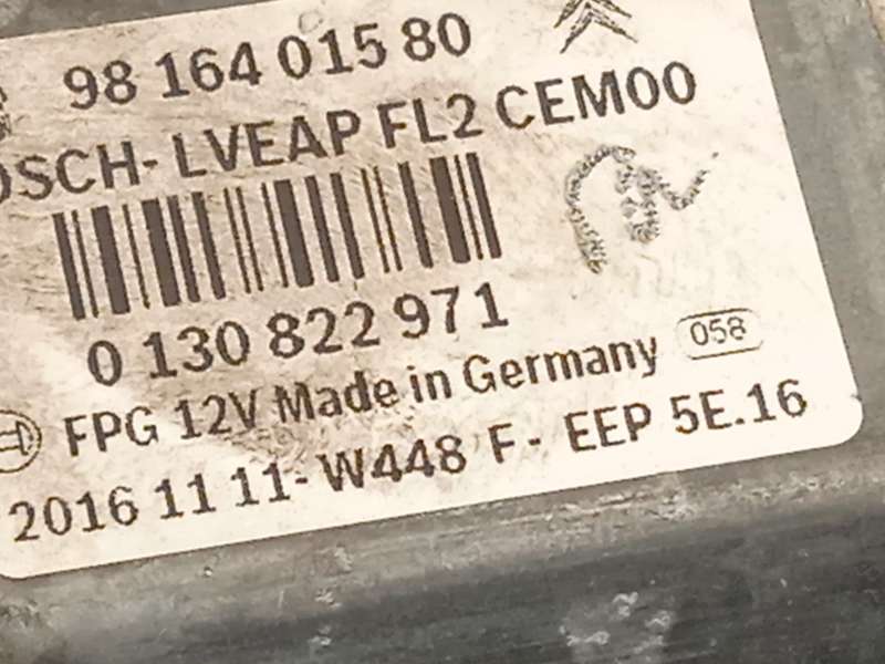 Recambio de elevalunas trasero izquierdo para peugeot 2008 (--.2013) 1.2 12v e-thp referencia OEM IAM 9816402380 9816401580 0130 - Gris 5