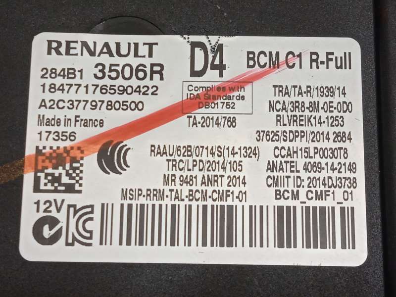 Recambio de centralita confort para renault megane iv grandtour 1.6 dci diesel fap energy referencia OEM IAM 284B13506R  A2C3779 - Azul 4