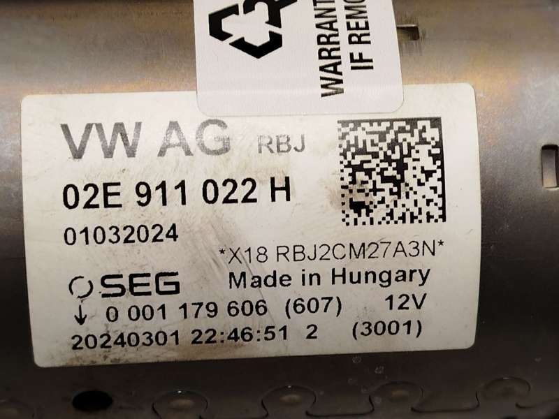 Recambio de motor arranque para seat tarraco (kn2) 2.0 tfsi 4drive referencia OEM IAM 02E911022H  0001179606 5