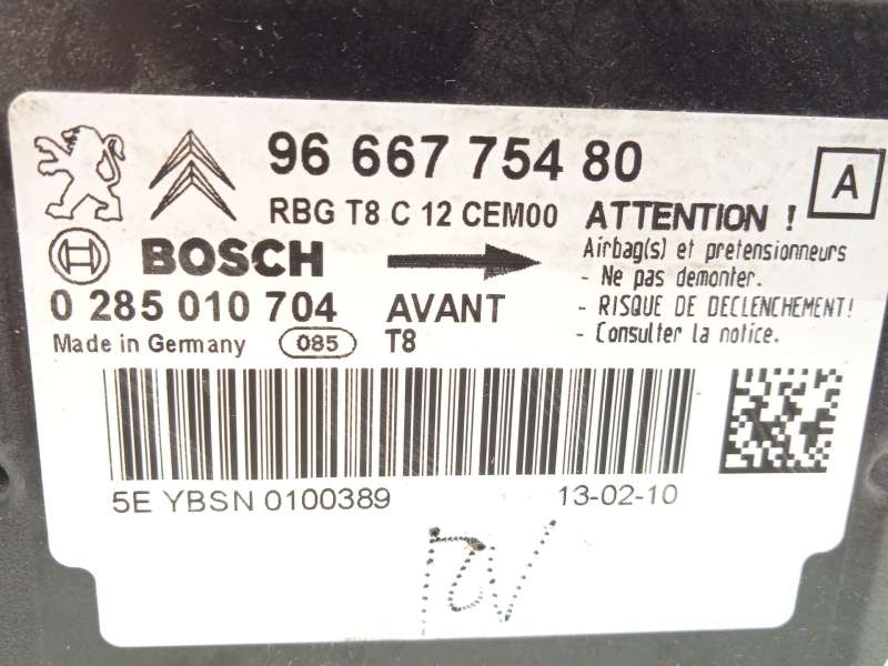 Recambio de centralita airbag para peugeot 5008 (0u_, 0e_) 1.6 hdi referencia OEM IAM 9666775480  0285010704 - Antracita 4