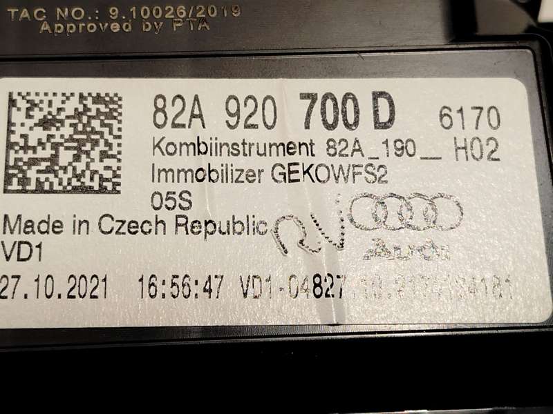 Recambio de cuadro instrumentos para audi a1 city carver (gbh) 30 tfsi referencia OEM IAM 82A920700D 7