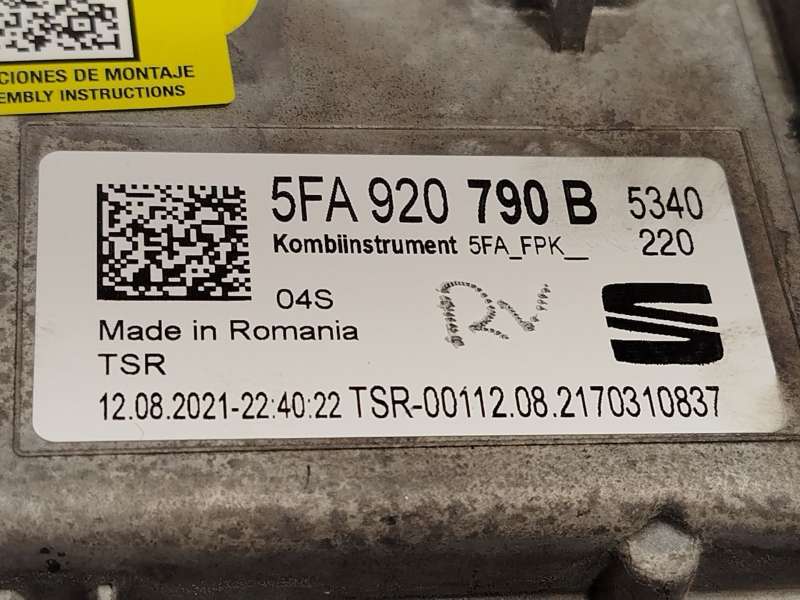 Recambio de cuadro instrumentos para cupra formentor (km7, kmp) 1.5 tsi referencia OEM IAM 5FA920790B 7