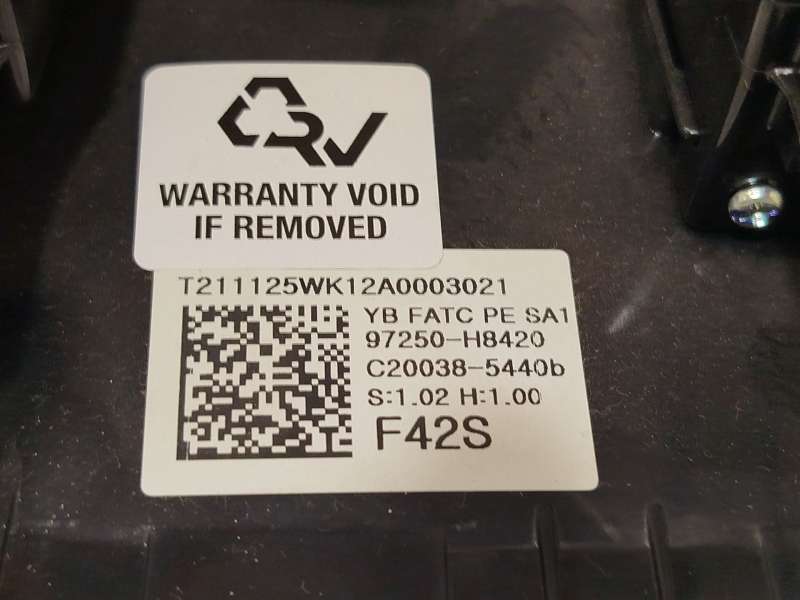 Recambio de mando climatizador para kia rio iv (yb, sc, fb) 1.0 t-gdi 120 eco-dynamics+ referencia OEM IAM 97250H8420SA1 5