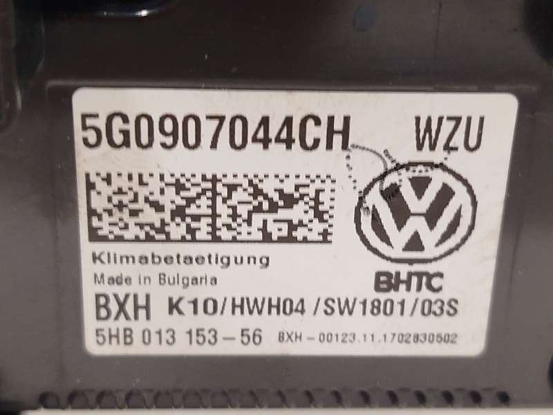 Recambio de mando climatizador para volkswagen touran (5t1) 1.6 tdi referencia OEM IAM 5G0907044CHWZU 5G0907044DTWZU 5HB013153 6