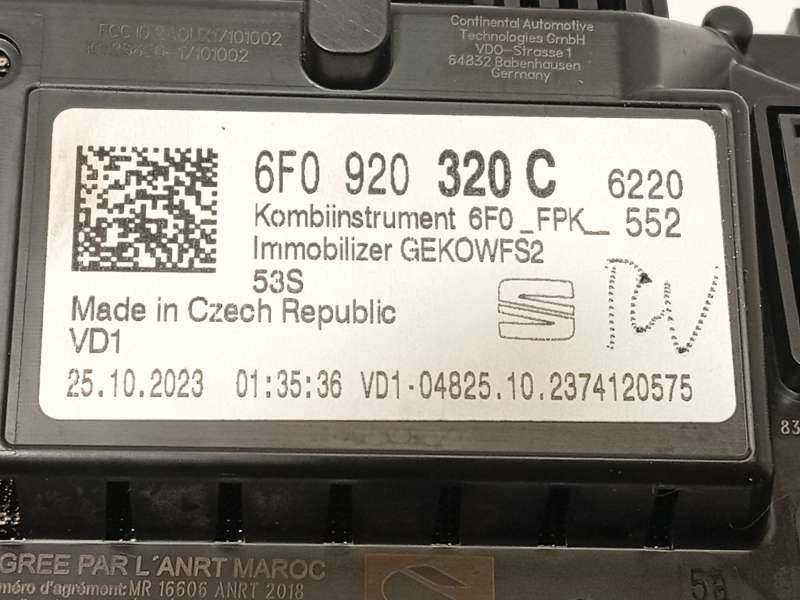 Recambio de cuadro instrumentos para seat arona (kj7, kjp) 1.0 tsi referencia OEM IAM 6F0920320C 7