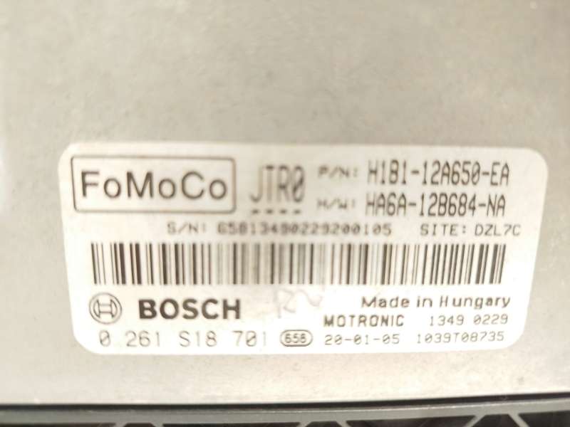 Recambio de centralita motor uce para ford fiesta (ce1) st-line referencia OEM IAM H1B112A650EA HA6A12B684NA 0261S18701 - Blanco 4