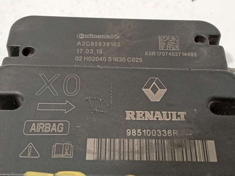 Recambio de centralita airbag para dacia dokker furgón/monospace 1.5 dci (feaj) referencia OEM IAM 985100336R  A2C85839102 4