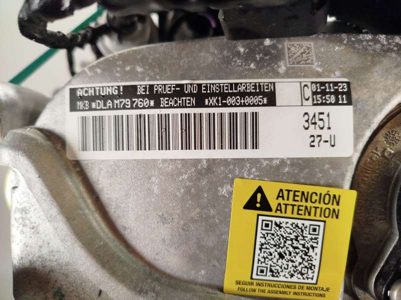 Recambio de motor completo para seat arona (kj7, kjp) 1.0 tsi referencia OEM IAM DLA DLAA 6
