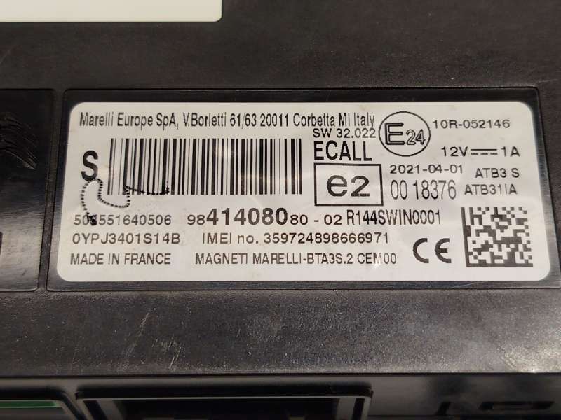 Recambio de modulo electronico para citroën c4 iii (ba_, bb_, bc_) 1.2 puretech 130 (bahnsa, bahnsb) referencia OEM IAM 98414080 - Rojo 4