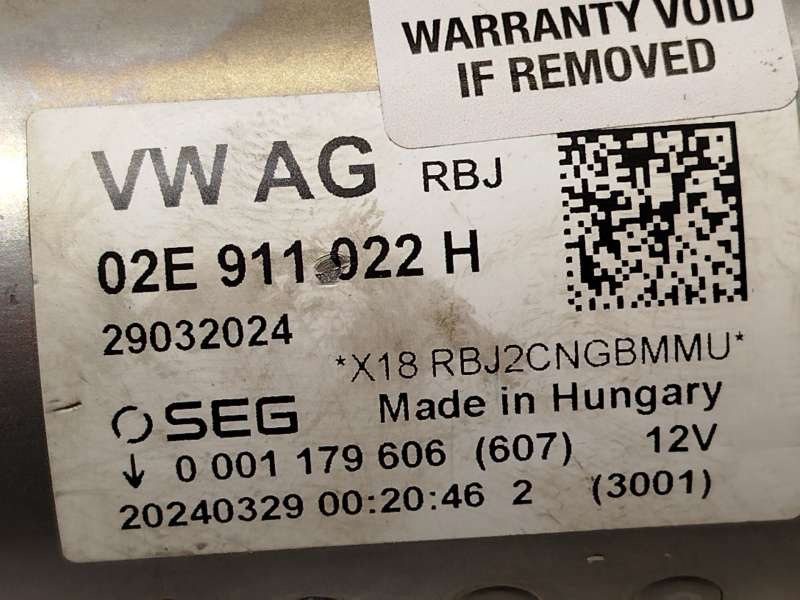 Recambio de motor arranque para seat tarraco (kn2) 2.0 tfsi 4drive referencia OEM IAM 02E911022H  0001179606 5