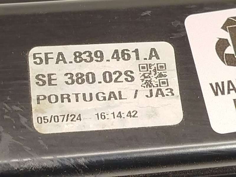 Recambio de elevalunas trasero izquierdo para seat leon (kl1, klg) 2.0 tdi referencia OEM IAM 5FA839461A 5Q0959407D - Blanco 3