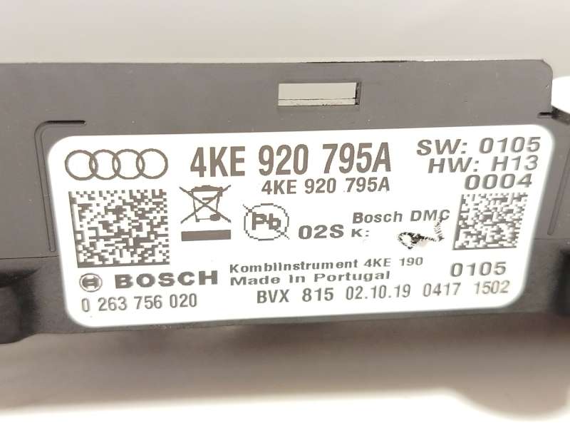 Recambio de cuadro instrumentos para audi e-tron (gen) 50 quattro referencia OEM IAM 4KE920795A  0263756020 - Negro 4