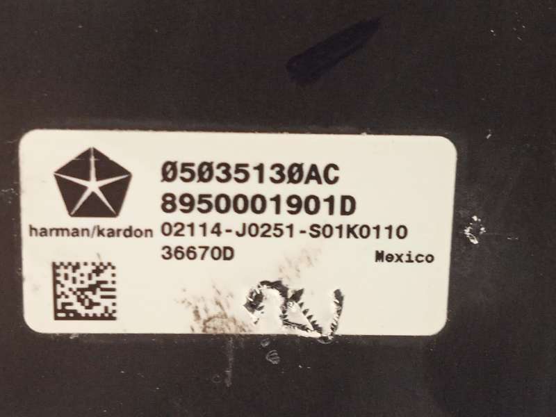 Recambio de altavoz para jeep grand cherokee iv (wk, wk2) 3.0 crd v6 4x4 referencia OEM IAM 05035130AC K05035130AC 8950001901D 6