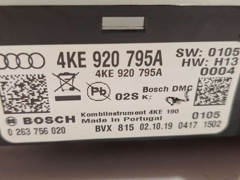 Recambio de cuadro instrumentos para audi e-tron (gen) 50 quattro referencia OEM IAM 4KE920795A  0263756020 - Negro 6