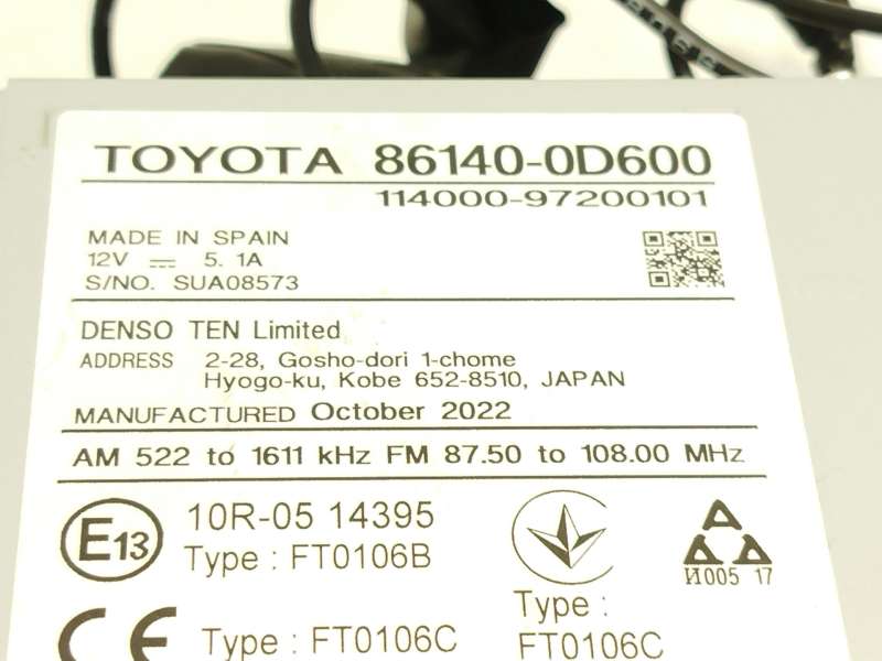 Recambio de sistema navegacion gps para toyota yaris cross (mxp_) 1.5 (mxpb10) referencia OEM IAM 861400D600 - Blanco 8
