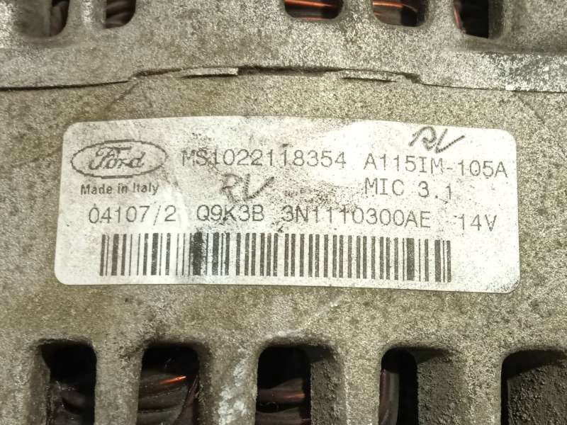 Recambio de alternador para ford c-max (dm2) 1.6 referencia OEM IAM 1708472 3N1110300AE 1022118354 - Negro 5