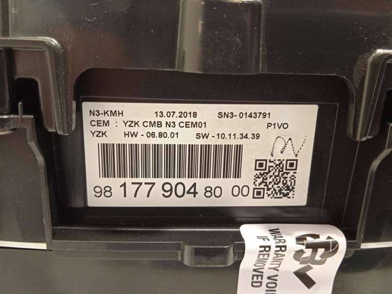 Recambio de cuadro instrumentos para opel combo furgón/monospace (k9) 1.5 d referencia OEM IAM 9817790480 6