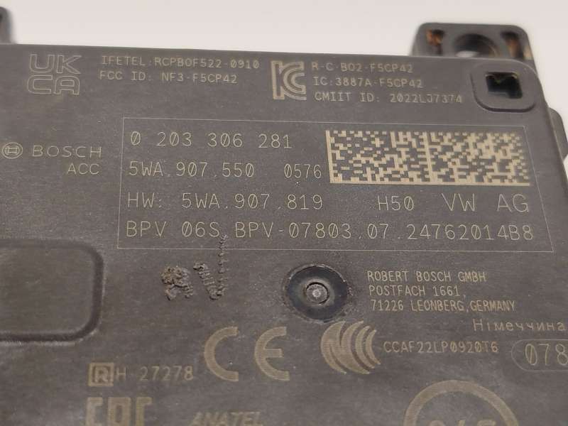 Recambio de modulo electronico para seat leon (kl1, klg) 2.0 tdi referencia OEM IAM 5WA907550  0203306281 - Blanco 4