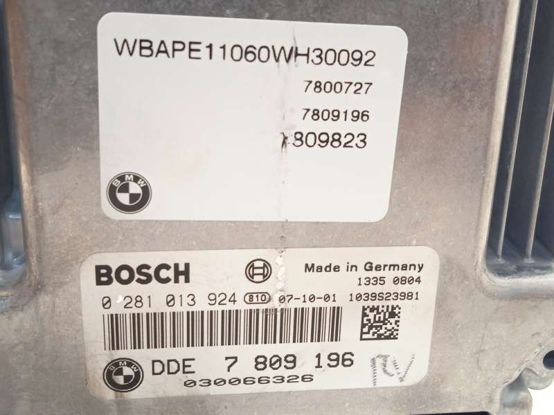 Recambio de centralita motor uce para bmw x3 (e83) 2.0 sd referencia OEM IAM 7809196  0281013924 - Gris 5