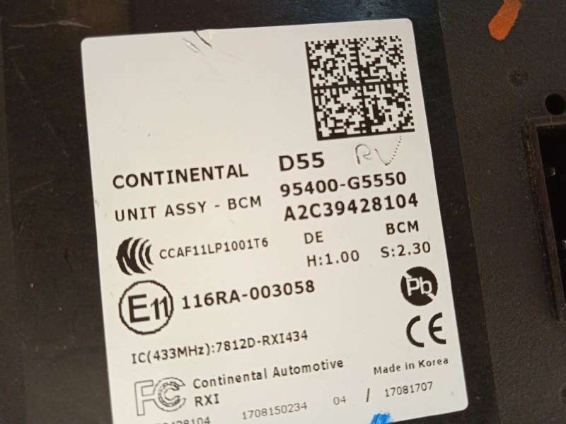 Recambio de modulo electronico para kia niro drive referencia OEM IAM 95400G5550  A2C39428104 3