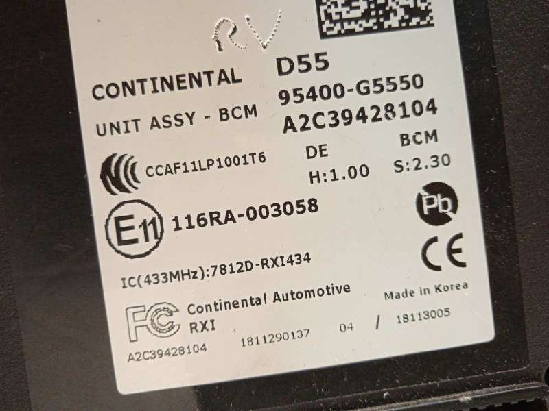 Recambio de modulo electronico para kia niro drive referencia OEM IAM 95400G5550  A2C39428104 4