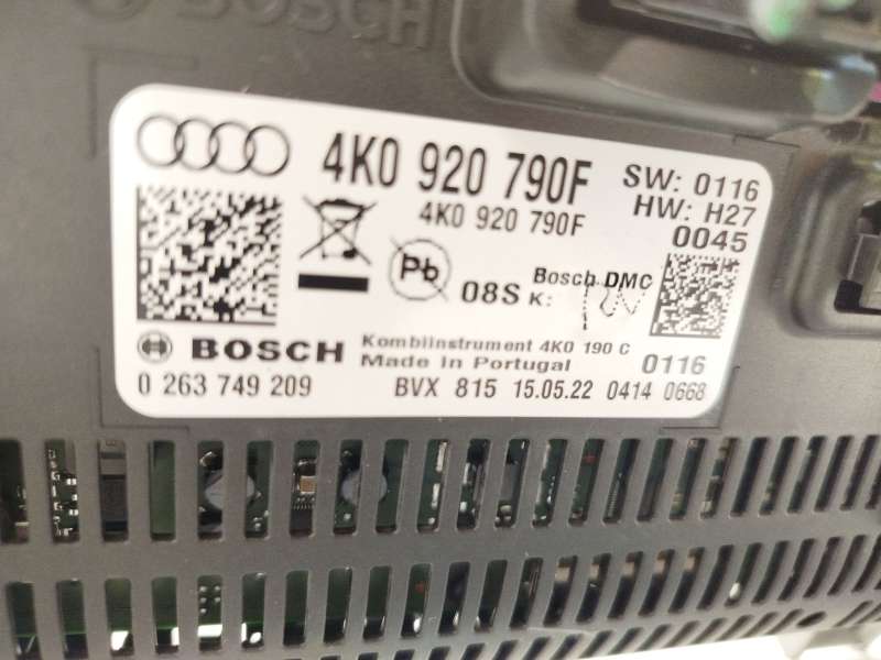 Recambio de cuadro instrumentos para audi a6 c8 (4a2) 40 tdi mild hybrid referencia OEM IAM 4K0920790F  0263749209 6