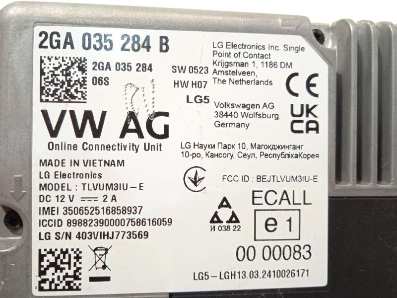 Recambio de modulo electronico para seat arona (kj7, kjp) 1.0 tsi referencia OEM IAM 2GA035284B - Gris 4