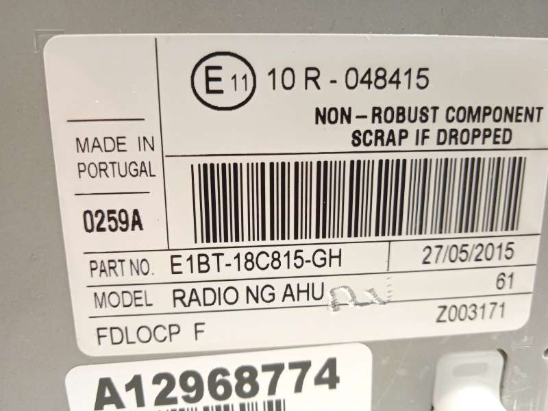 Recambio de sistema audio / radio cd para ford c-max (ceu) trend referencia OEM IAM E1BT18C815GH 2342466 - Blanco 6