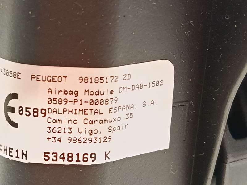 Recambio de kit airbag para peugeot rifter 1.5 bluehdi 130 referencia OEM IAM 9818750980 98185172ZD 34238570E 7