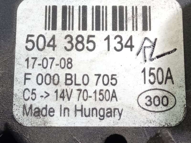 Recambio de alternador para fiat ducato furgoneta (250_) 130 multijet 2,3 d referencia OEM IAM 504385134  F000BL0705 - Blanco 6