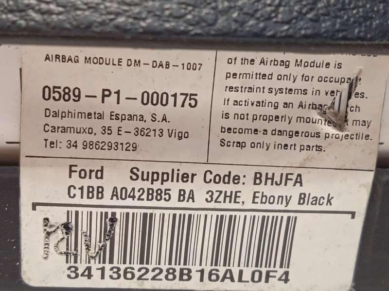 Recambio de airbag delantero izquierdo para ford ecosport 1.5 ecoblue tdci referencia OEM IAM C1BBA042B85BA3ZHE 1900803 C1BB-A04 - Blanco 6