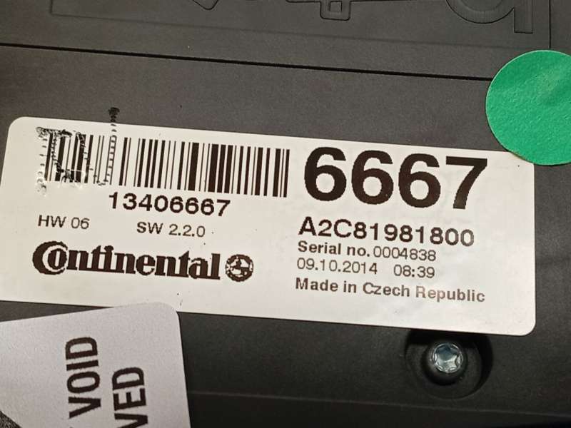 Recambio de mando multifuncion para opel zafira tourer c (p12) 2.0 cdti (75) referencia OEM IAM 13406667  A2C81981800 - Blanco 5