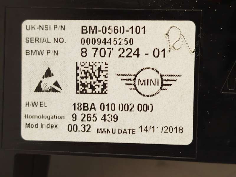 Recambio de cuadro instrumentos para mini mini countryman (f60) cooper referencia OEM IAM 8707224 62108707224 - Negro 5