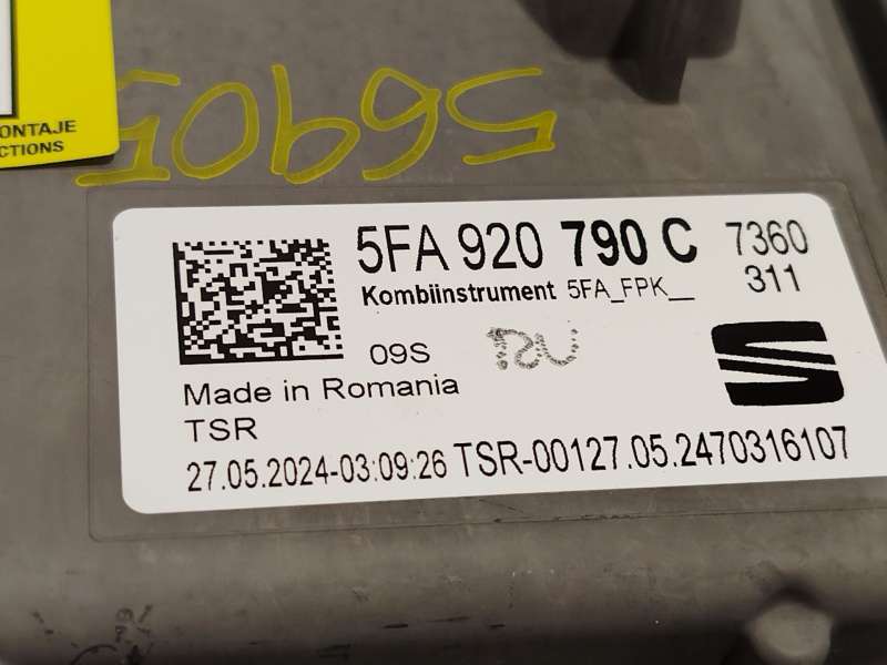 Recambio de cuadro instrumentos para seat leon (kl1, klg) 1.0 tsi mild hybrid referencia OEM IAM 5FA920790C - Blanco 5