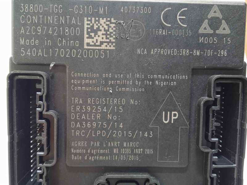 Recambio de centralita confort para honda civic lim.4 (fc) 1.0 referencia OEM IAM 38800TGGG310M1  A2C97421800 - Negro 4