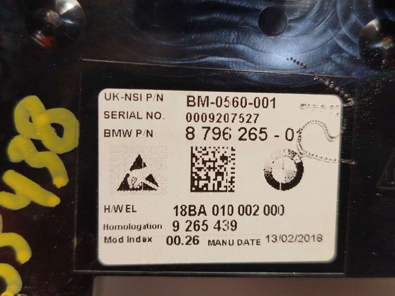 Recambio de cuadro instrumentos para mini mini (f56) cooper referencia OEM IAM 8796265 62105A5C5F6 5