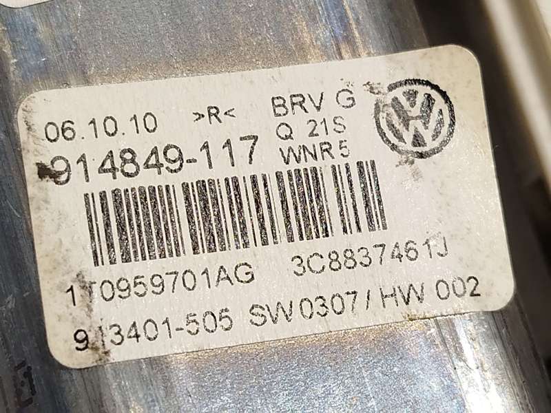 Recambio de elevalunas delantero izquierdo para volkswagen passat cc b6 (357) 2.0 tdi referencia OEM IAM 3C8837461J 1T0959701AG - Blanco 4