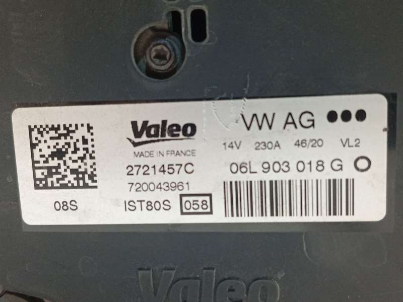 Recambio de alternador para audi a5 sportback (f5a, f5f) 40 tfsi mild hybrid referencia OEM IAM 06L903018G 2721457C IST80S 5