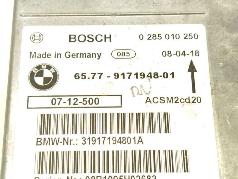 Recambio de centralita airbag para bmw x5 (e70) xdrive 48 i referencia OEM IAM 65779171948  0285010250 - Negro 4