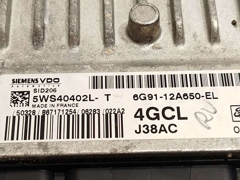 Recambio de centralita motor uce para ford s-max (wa6) 2.0 tdci referencia OEM IAM 6G9112A650EL  5WS40402LT - Plata 4