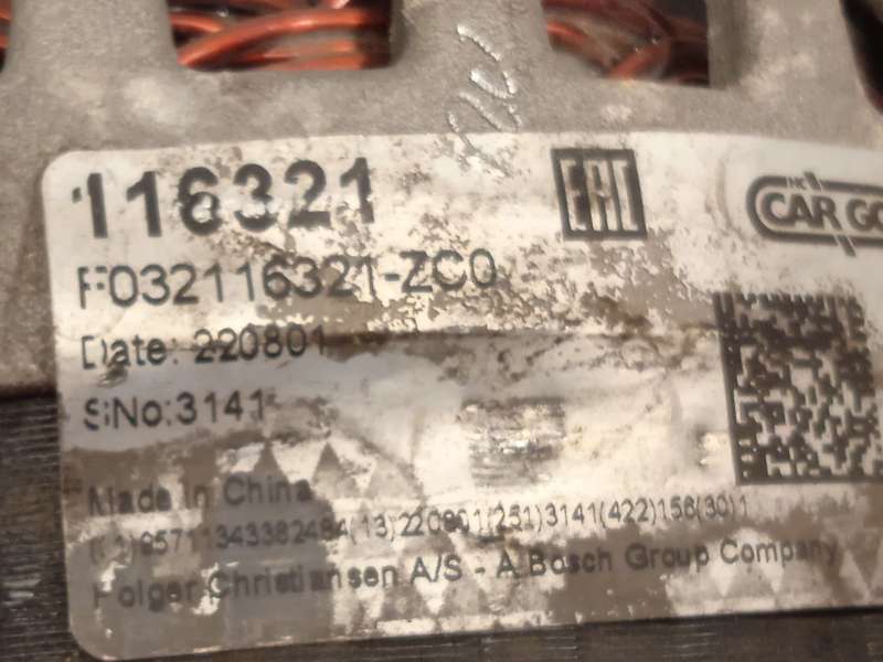 Recambio de alternador para iveco daily v furgoneta 29s13, 29l13, 35c13, 35s13, 40c13, 40s13 referencia OEM IAM F032116321 50400 - Blanco 5