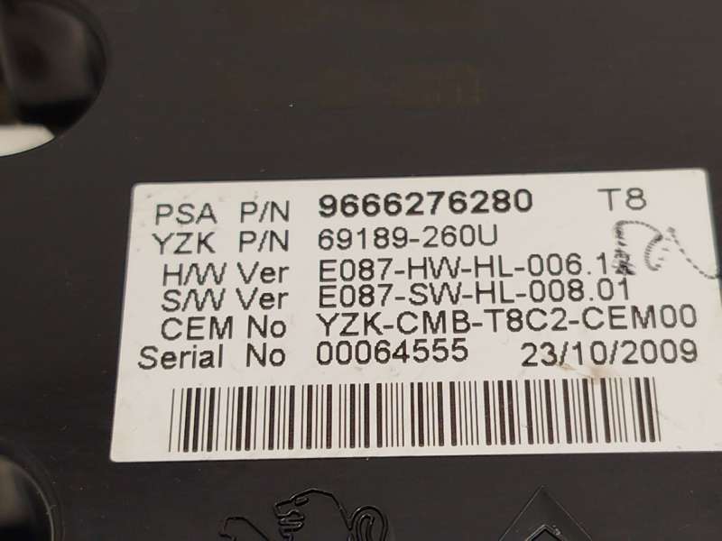 Recambio de cuadro instrumentos para peugeot 5008 (0u_, 0e_) 1.6 16v referencia OEM IAM 9666276280 9666247580 - Negro 8