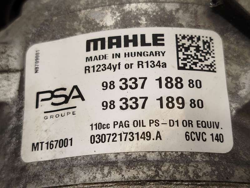 Recambio de compresor aire acondicionado para peugeot 308 iii (fb_, fh_, fp_, f3_, fm_) puretech 130 (fphnsl, fphnst) referencia 4