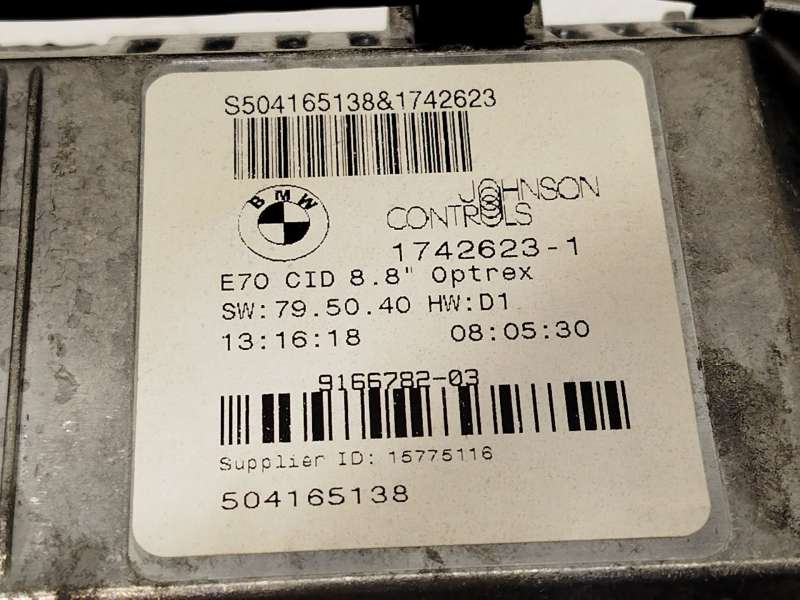 Recambio de pantalla multifuncion para bmw x5 (e70) xdrive 48 i referencia OEM IAM 9166782 65509166782 504165138 - Negro 5