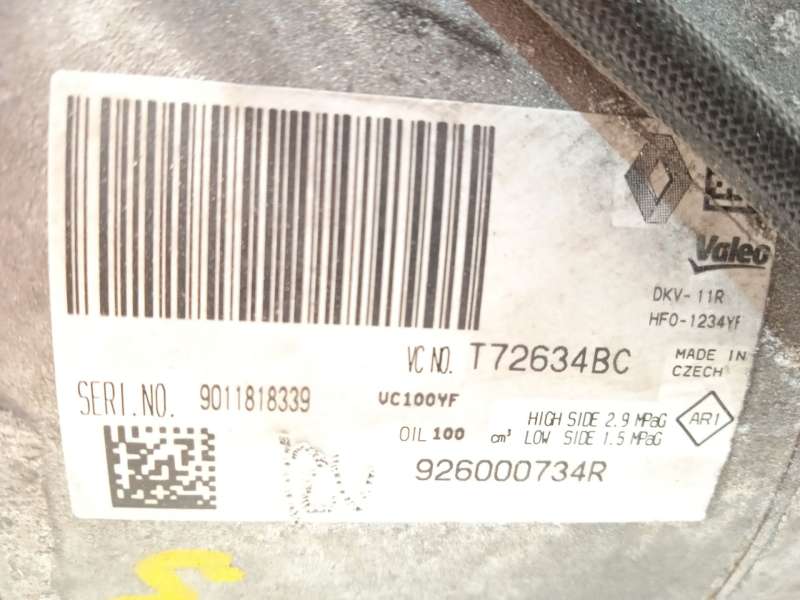 Recambio de compresor aire acondicionado para renault clio iv (bh_) 0.9 tce 90 lpg referencia OEM IAM 926000734R - Gris 5