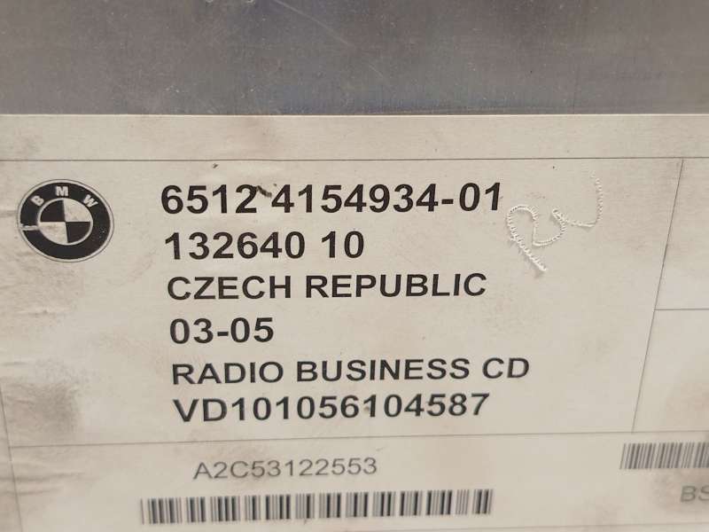 Recambio de sistema audio / radio cd para mini mini (r50, r53) cooper referencia OEM IAM 65124154934 7