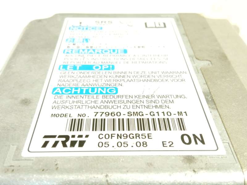 Recambio de centralita airbag para honda civic viii hatchback (fn, fk) 1.8 (fn1, fk2) referencia OEM IAM 77960SMGG110 - Gris 3