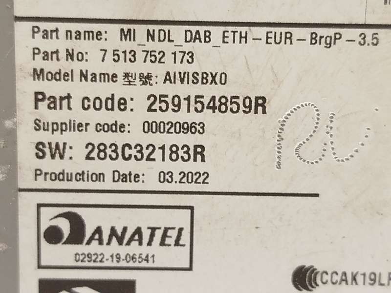 Recambio de sistema navegacion gps para renault arkana i (lcm_, ldn_) 1.3 tce 140 (ldn0) referencia OEM IAM 259154859R  75137521 - Negro 5