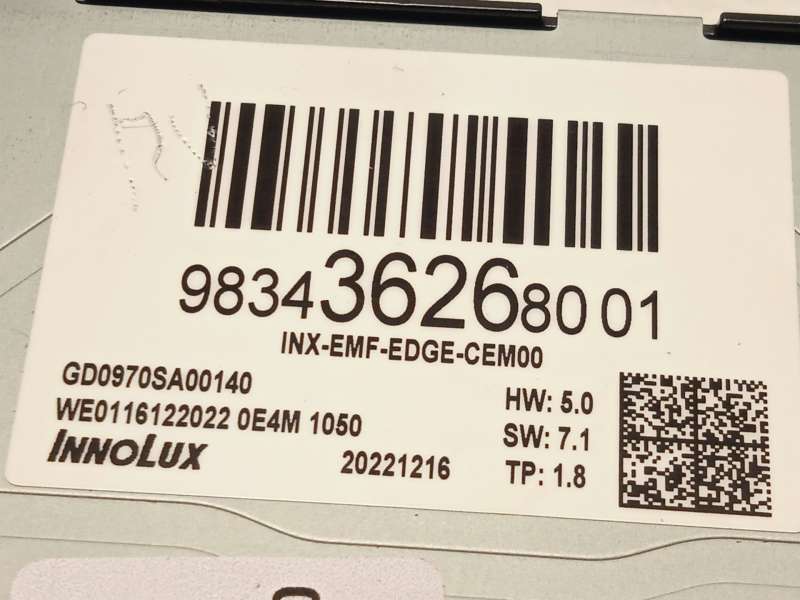 Recambio de pantalla multifuncion para peugeot 408 ii (fp_, f3_, fm_) puretech 130 referencia OEM IAM 9834362680 7