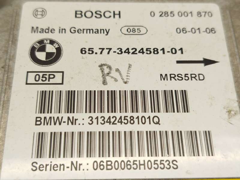 Recambio de centralita airbag para bmw x3 (e83) 3.0 d referencia OEM IAM 65773424581  0285001870 - Negro 4